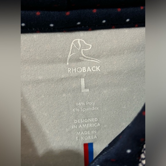 NWT Rhoback Men’s Hesi Performance Hoodie - The Capitol - Stateside Dot & Navy L - Picture 5 of 11